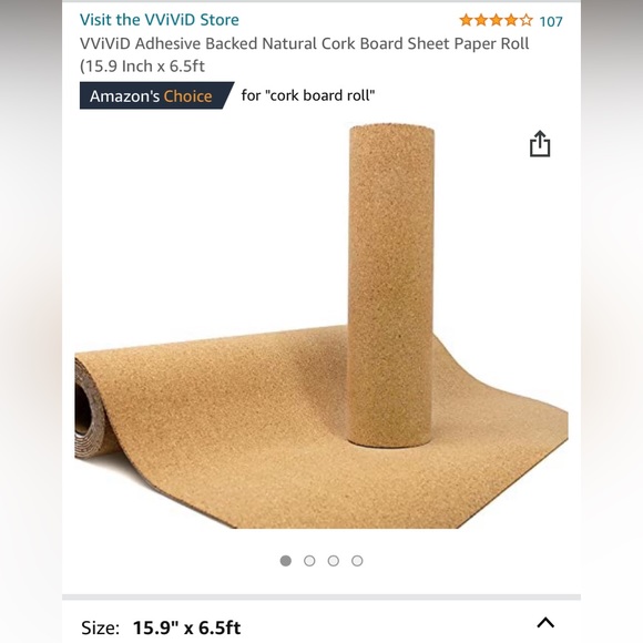 Natural Cork Roll - Stick On - Picture 3 of 7